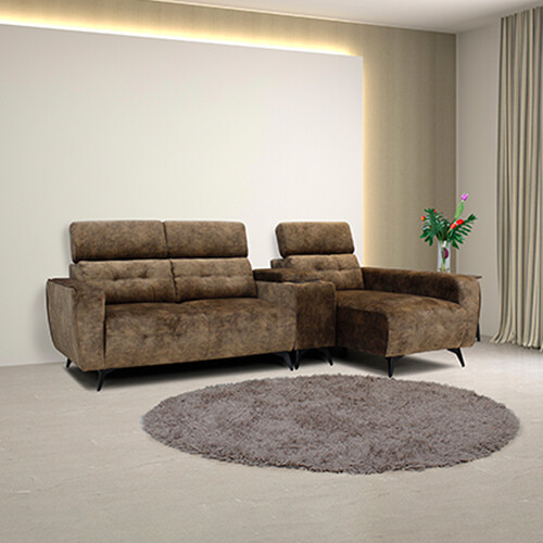 Fabric L-Shape Sofa 9016